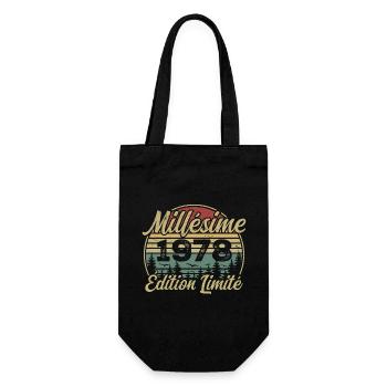 Millésime 1978 - Cadeau Pour le 46e Anniversaire - Sac à bouteille - noir - Devant