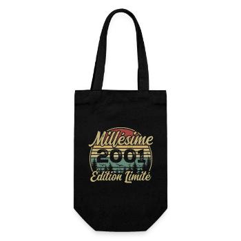 Vintage 2001 - 23rd Anniversary Gift - Gift Bag for Bottles - black - Front