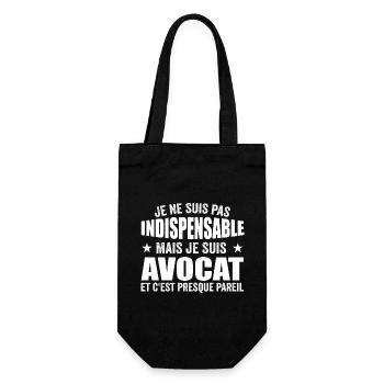 Ich bin nicht unentbehrlich, aber ich bin Anwalt - Geschenkbeutel für Flaschen - Schwarz - Vorne