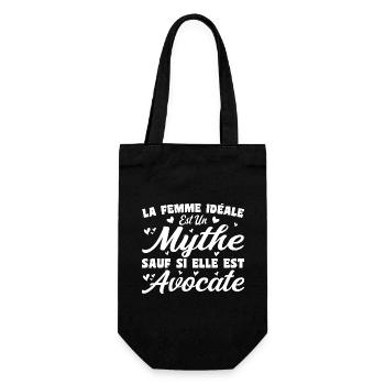 Femme Idéale est Avocate - Cadeau Humour Avocate - Sac à bouteille - noir - Devant
