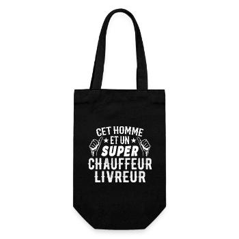 Delivery Driver Funny Gift This Delivery Man - Gift Bag for Bottles - black - Front