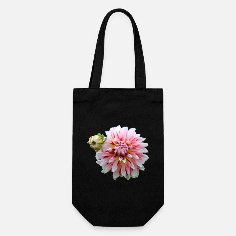 Blume rosa pinke Blume Blumen pink rosa Blumen - Geschenkbeutel für Flaschen - Schwarz