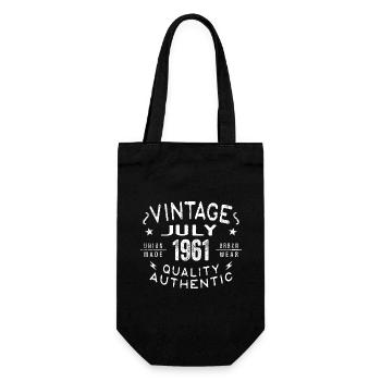 July 1961 Birthday in 1961 Birthday Gift - Gift Bag for Bottles - black - Front