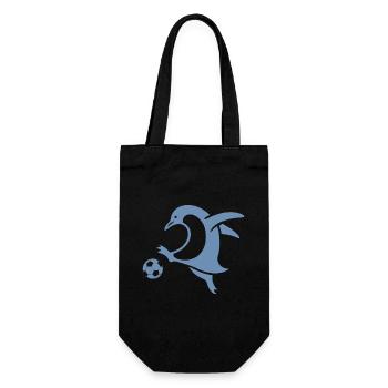Penguin Footballer Silhouette Minimalist - Gift Bag for Bottles - black - Front