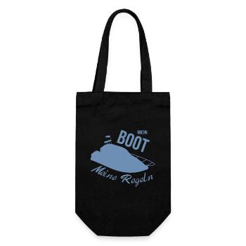 My Boat My Rules Motorboat - Gift Bag for Bottles - black - Front