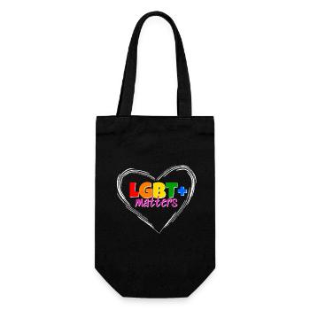 LGBT matters Pride T-Shirt Design Geschenkidee - Geschenkbeutel für Flaschen - Schwarz - Vorne