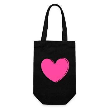 Saint-Valentin Cœur Rose, St. Valentin cadeau - Sac à bouteille - noir - Devant