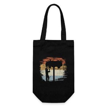 Car Mechanic - Workshop - Mechanic - Gift Bag for Bottles - black - Front