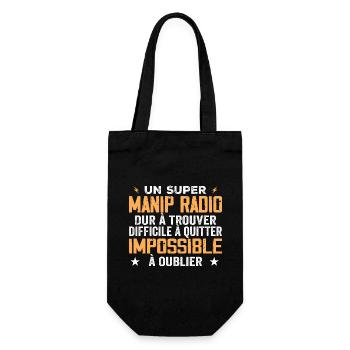 An assistant radio operator - Gift Bag for Bottles - black - Front