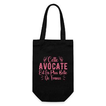 Cette Avocate Est La Plus Belle de France - Sac à bouteille - noir - Devant