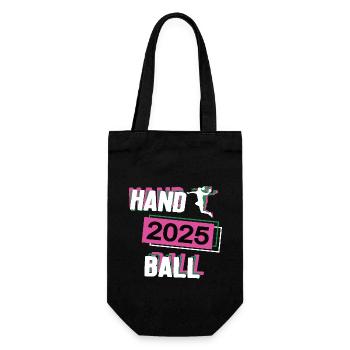 Handball 2025 Handballerin Handballspielerin Hball - Geschenkbeutel für Flaschen - Schwarz - Vorne