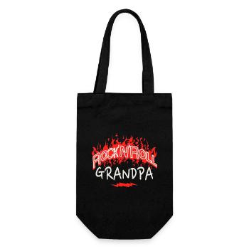 Grandpa Rock N Roll Grandpa Rock Fan Man - Gift Bag for Bottles - black - Front