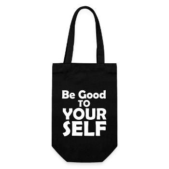 Citation Soyez bon envers vous-même - Sac à bouteille - noir - Devant
