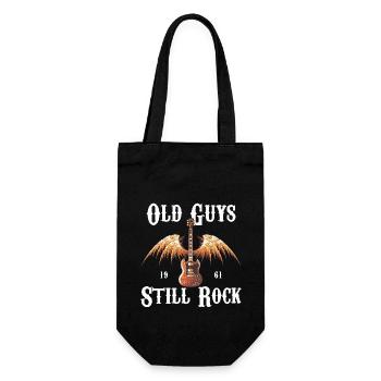Old Guys Still Rock Graphic - Gift Bag for Bottles - black - Front