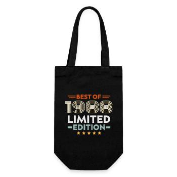 Retro 1988 Vintage Gift 36th Birthday 36 Years - Gift Bag for Bottles - black - Front
