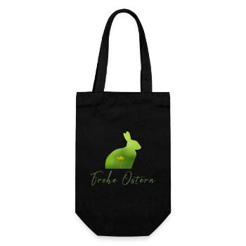 Frohe Ostern Ostern - Geschenkbeutel für Flaschen - Schwarz - Vorne