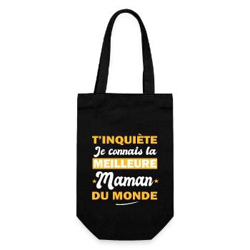 je connais le meilleure maman du monde - Sac à bouteille - noir - Devant