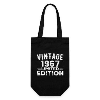 Baujahr 1967 Geburtsjahr Geburtstag 1967 vintage - Geschenkbeutel für Flaschen - Schwarz - Vorne