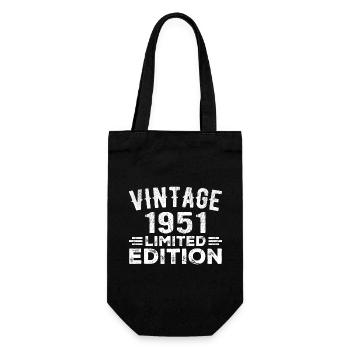 Year of birth 1951 Year of birth 1951 vintage - Gift Bag for Bottles - black - Front