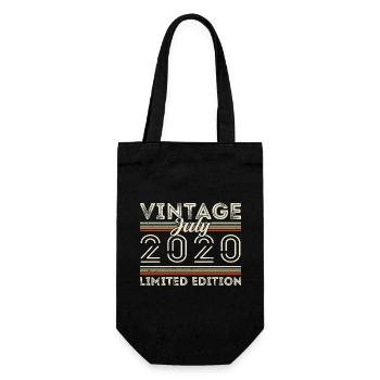 Juli 2020 Juli Geburtstagsgeschenk Juli 2020 - Geschenkbeutel für Flaschen - Schwarz - Vorne