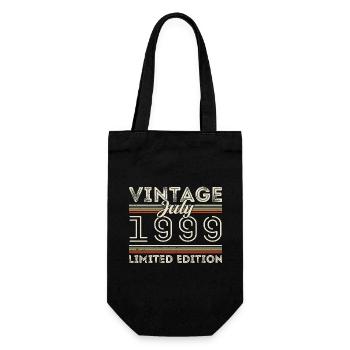 Juli 1999 Juli Geburtstagsgeschenk Juli 1999 - Geschenkbeutel für Flaschen - Schwarz - Vorne