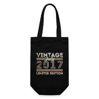 Juli 2017 Juli Geburtstagsgeschenk Juli 2017 - Geschenkbeutel für Flaschen - Schwarz - Vorne