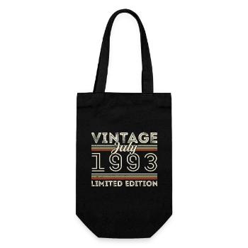 Juli 1993 Juli Geburtstagsgeschenk Juli 1993 - Geschenkbeutel für Flaschen - Schwarz - Vorne