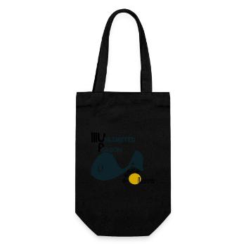 Peace and Love - Geschenkbeutel für Flaschen - Schwarz - Vorne