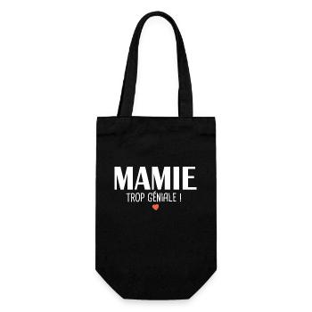 Mamie trop géniale Cadeau mamie grand mère - Sac à bouteille - noir - Devant