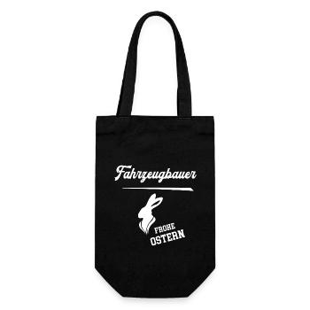 Fahrzeugbauer Frohe Ostern Ostergeschenk Meister - Geschenkbeutel für Flaschen - Schwarz - Vorne