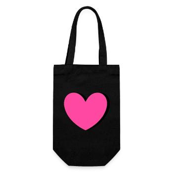 Saint-Valentin Cœur Rose, St. Valentin cadeau - Sac à bouteille - noir - Devant