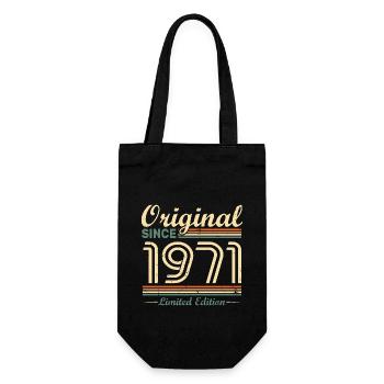 Original 1971 Vintage cadeau d'Anniversaire Rétro - Sac à bouteille - noir - Devant