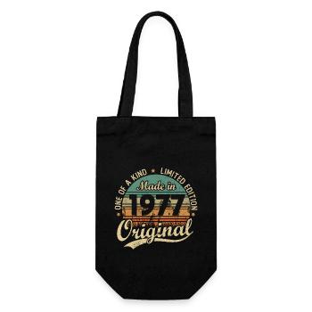 Vintage Rétro Cadeau D’anniversaire 1977 Vintage - Sac à bouteille - noir - Devant