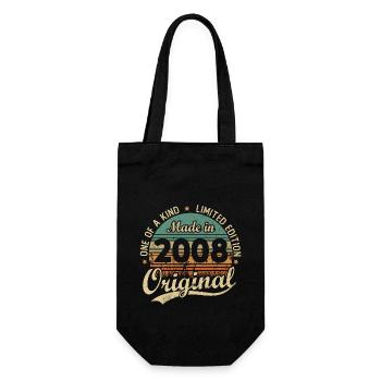 Vintage Rétro Cadeau D’anniversaire 2008 Vintage - Sac à bouteille - noir - Devant