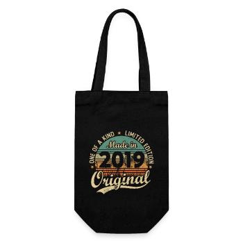 Vintage Rétro Cadeau D’anniversaire 2019 Vintage - Sac à bouteille - noir - Devant