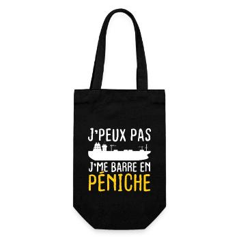 J'peux pas j'me barre en péniche - Sac à bouteille - noir - Devant