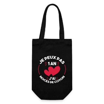 Je peux pas j'ai noces de coton - Sac à bouteille - noir - Devant