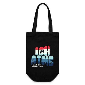 Ich atme, produktiver wirds heute nicht - Spruch - Geschenkbeutel für Flaschen - Schwarz - Vorne
