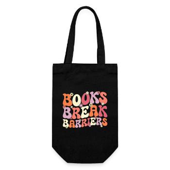 Groovy Phrase Literatur Lehrer Lesen Lehrer - Geschenkbeutel für Flaschen - Schwarz - Vorne
