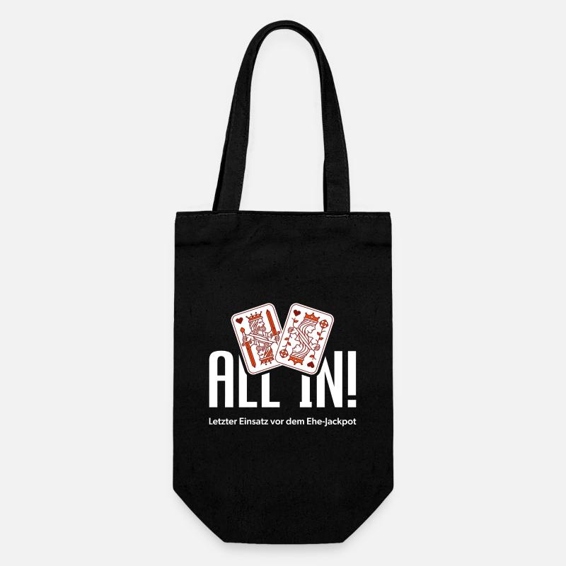 All In! – Der letzte Einsatz vor dem Ehe-Jackpot - Geschenkbeutel für Flaschen - Schwarz