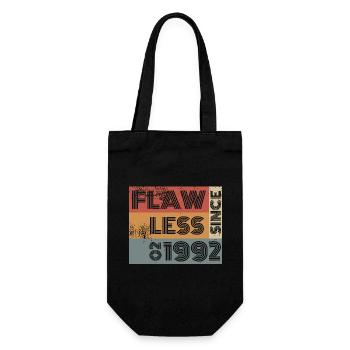 33. Geburtstag Flawless since 02/1992 - Geschenkbeutel für Flaschen - Schwarz - Vorne