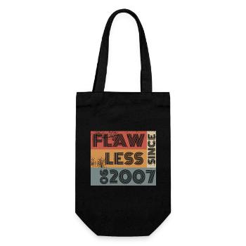 18th Birthday Flawless since 06/2007 - Gift Bag for Bottles - black - Front