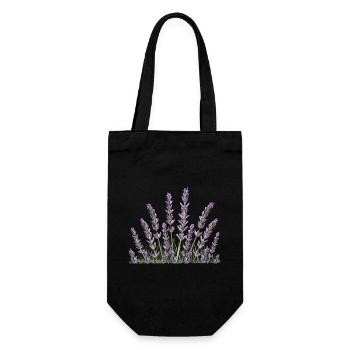 Lavendel Lavendelhalme - Geschenkbeutel für Flaschen - Schwarz - Vorne