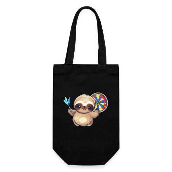 Paresseux comme joueur de fléchettes - Funny sport design - Sac à bouteille - noir - Devant