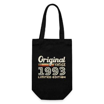 Original 1993 Vintage Geburtstagsgeschenk - Geschenkbeutel für Flaschen - Schwarz - Vorne