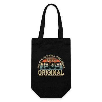 1989 Vintage né homme mythe légende - Sac à bouteille - noir - Devant