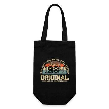 1984 Vintage né homme mythe légende - Sac à bouteille - noir - Devant