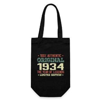 Legend since 1934 Born in 1934 - 90th birthday - Gift Bag for Bottles - black - Front