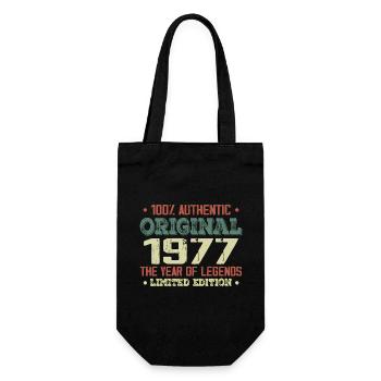 Legend since 1977 Born in 1977 - 47th birthday - Gift Bag for Bottles - black - Front