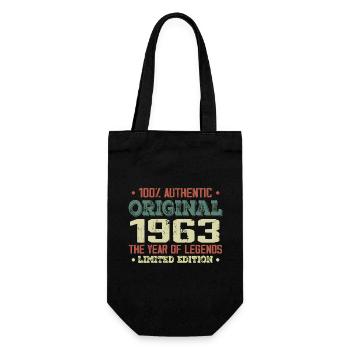 Legend since 1963 Born in 1963 - 61st birthday - Gift Bag for Bottles - black - Front